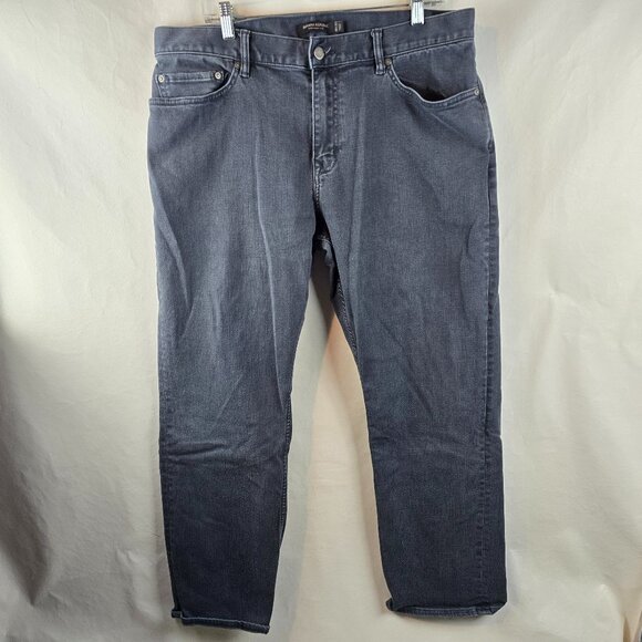 Banana Republic Straight Fit Pants Mens 36x30 Gray Denim Stretch Casual Basic A2 - Picture 1 of 10